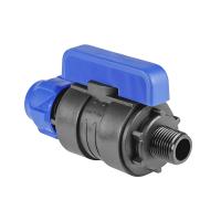 Кран шаровой ПНД компрессионный цанга — наружная резьба разборный 32х1" (25/5) (Valfex)